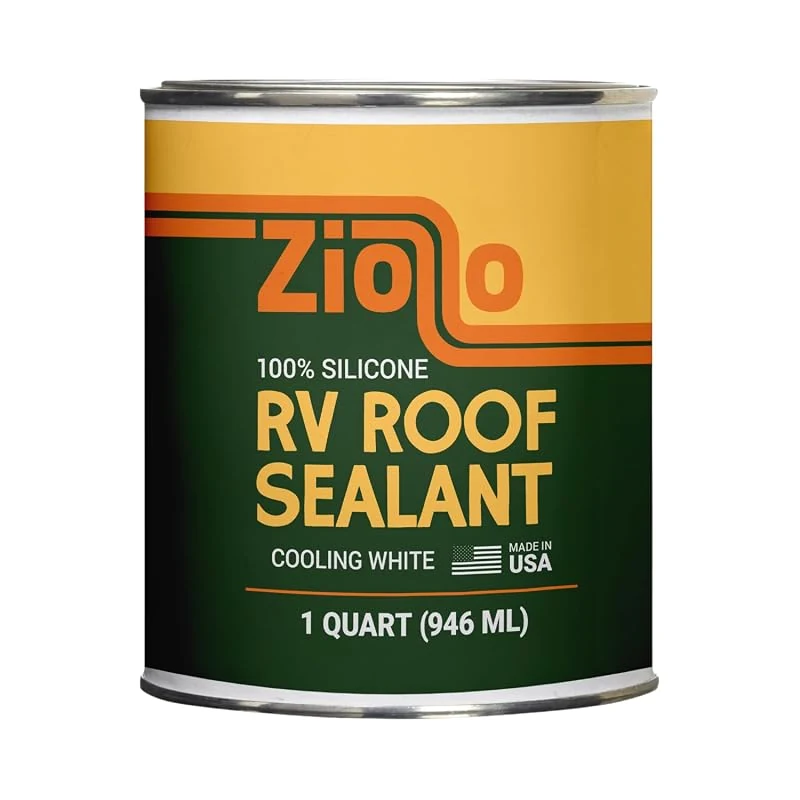 Ziollo RV Roof Sealant - 100% Silicone Liquid Rubber for Easy DIY Leak Repair in Campers