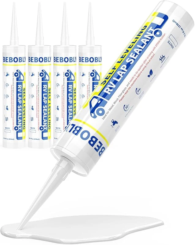 BEBOBLY RV Roof Sealant (4 Packs) - Flexible, Waterproof Caulking for Secure Trailer and Motorhome Repairs