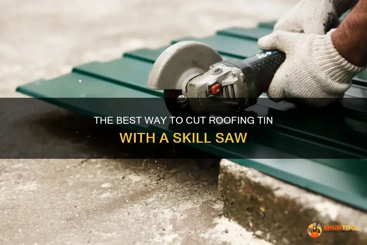 Cutting Metal Roofing with Skill Saw for Precise and Easy