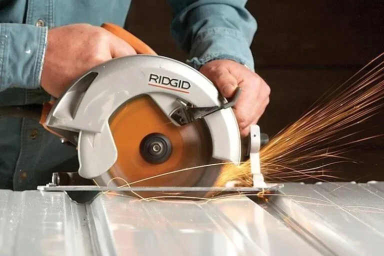 Cutting Metal Roofing with Skill Saw for Precise and Easy